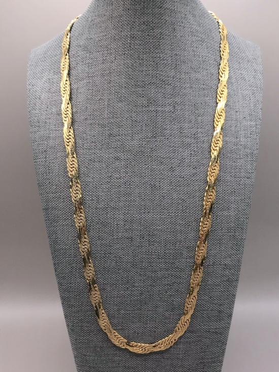 Unbranded Jewelry - Classic Gold-Tone Rope Twist Chain Necklace